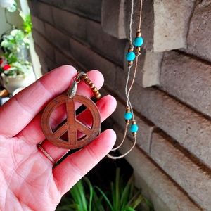 Peace sign necklace